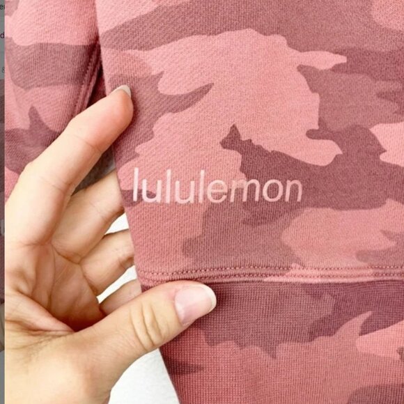 EUC Lululemon perfectly oversized crew camo brier rose 6 - Picture 5 of 5